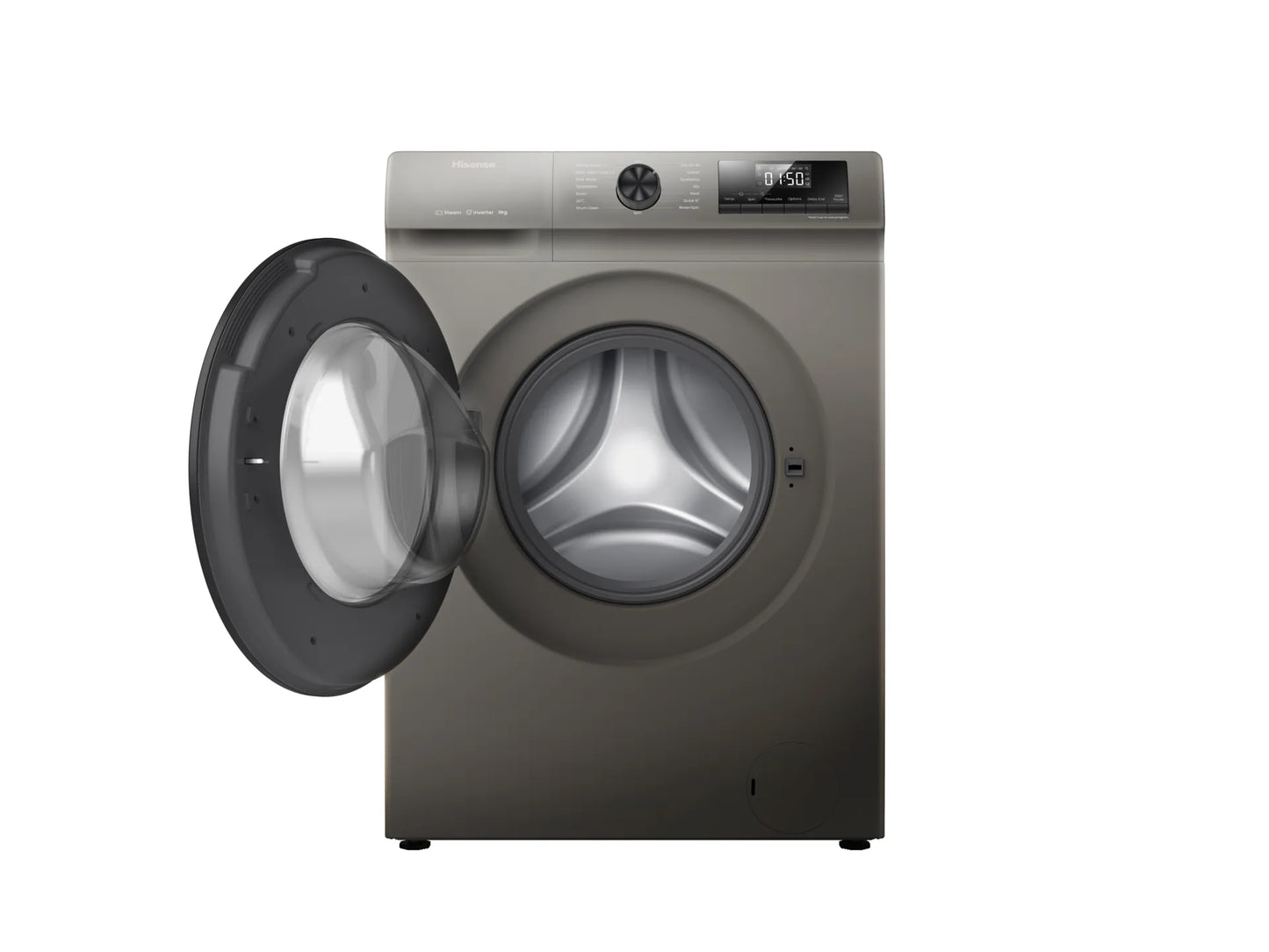 Hisense 8kg Front Loader Grey Titanium WFQP8012VMT