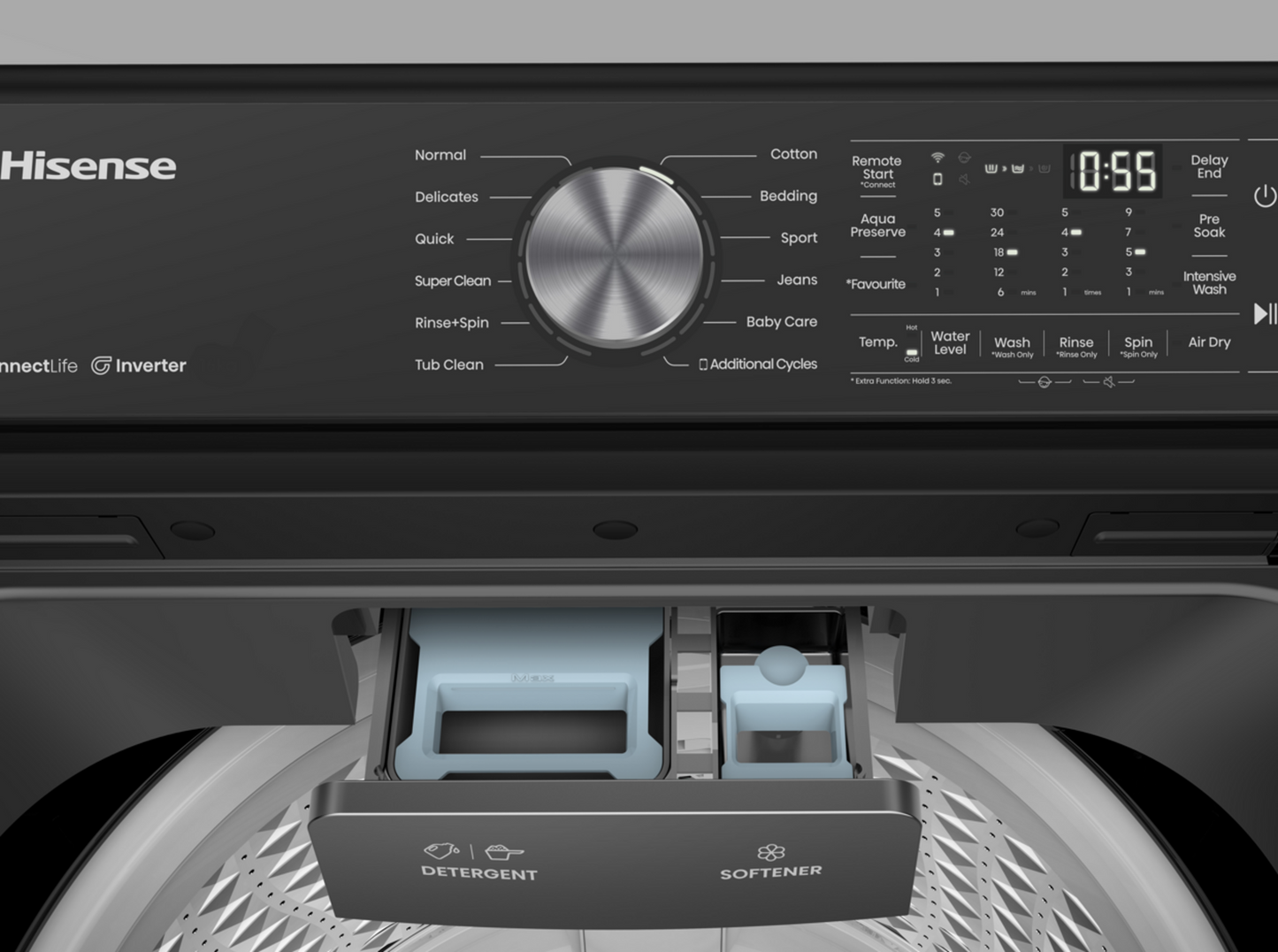 Hisense 18Kg Smart Top Loader Washing Machine with Inverter-