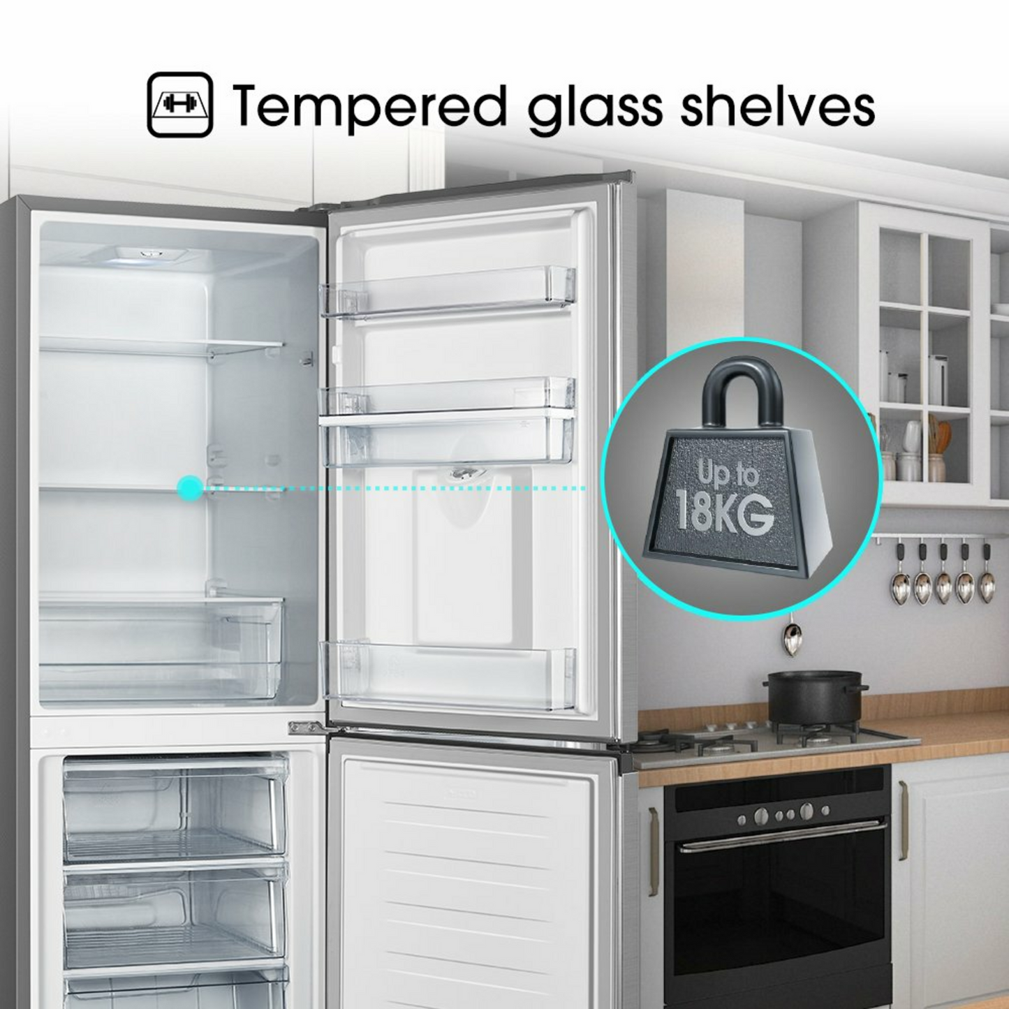 Hisense 222L Inox Fridge/Freezer Water- H310BIT-WD