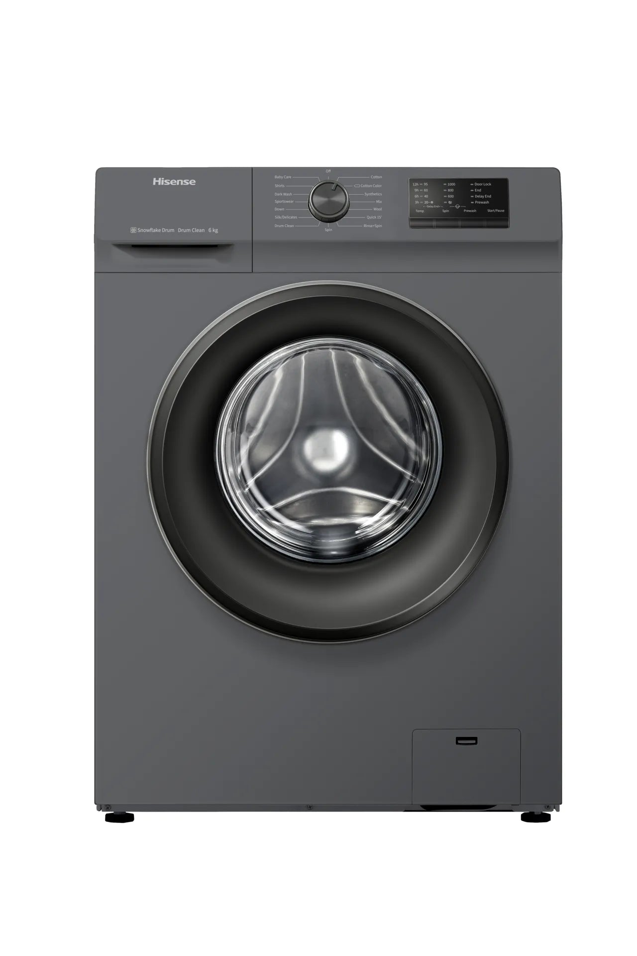 Hisense 6Kg Front Load Washing Machine-Titanium Grey