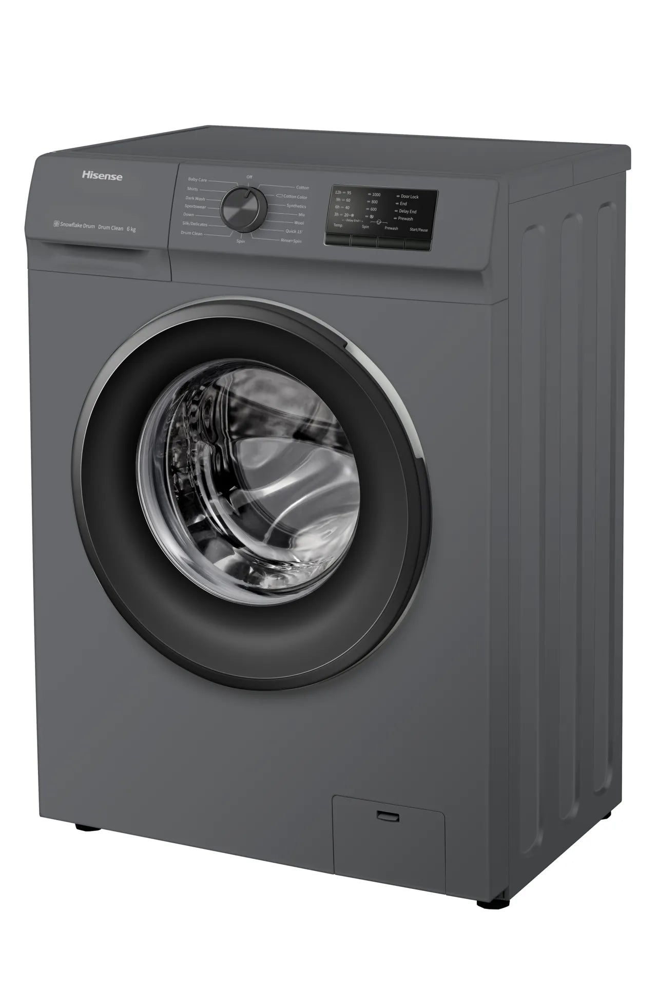Hisense 6Kg Front Load Washing Machine-Titanium Grey