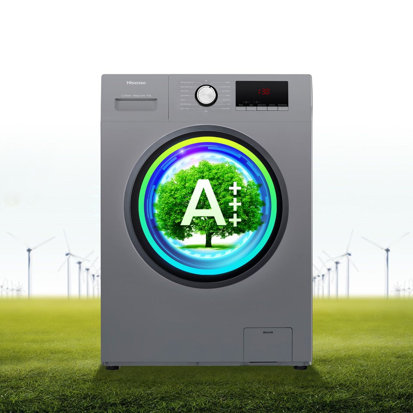 Hisense 9kg Front Loader Washing Machine with Inverter-WFQP9012VMT