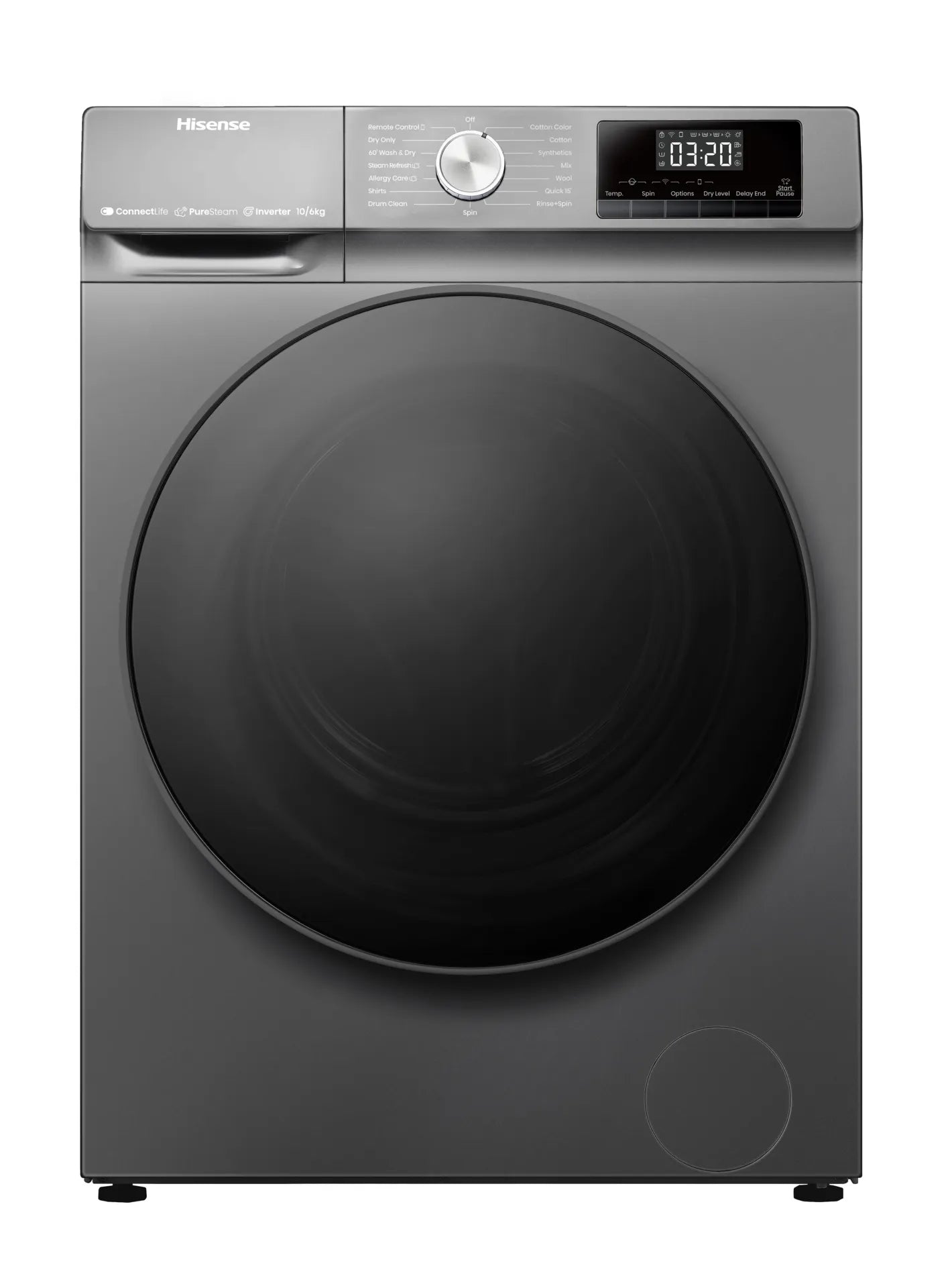 Hisense 10Kg/6Kg Smart Washer Dryer with Inverter -Titanium Silver