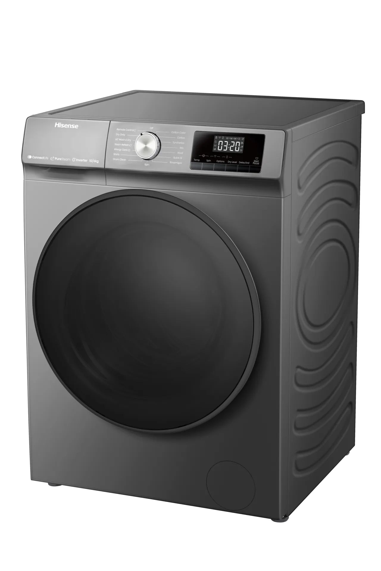 Hisense 10Kg/6Kg Smart Washer Dryer with Inverter -Titanium Silver