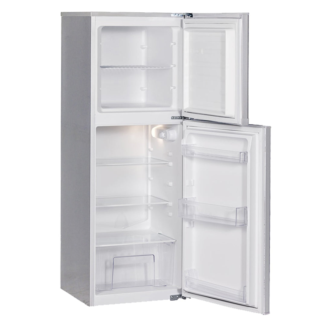 KIC 170L Top Freezer Fridge - Metallic